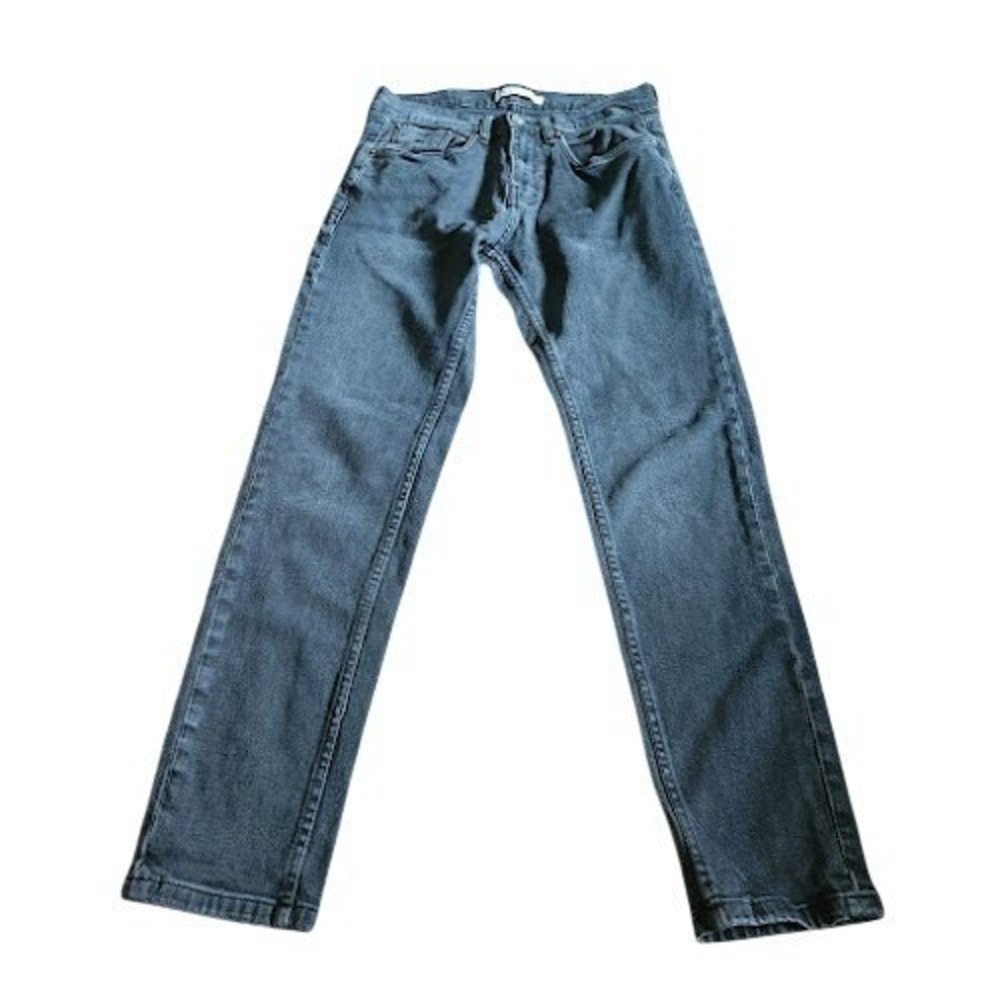 Zara Denim Women's Faded Black Skinny Jeans Size‎ 31 Mid Rise Slim Fit Pants B10